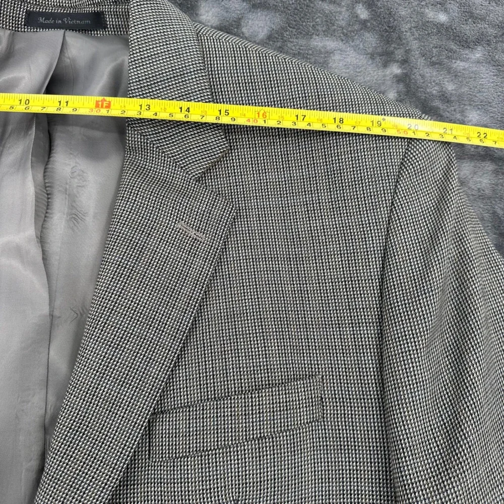 Lauren Ralph Lauren Mens 44L WOOL Houndstooth Micro Check 2-Button Blazer Sport